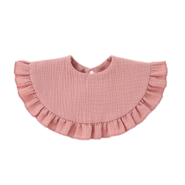 Soft Cotton Ruffle Bib For Infants And Toddlers